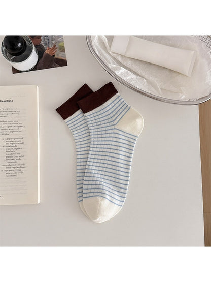 Rufia - Striped Colorblock Everyday Ankle Socks
