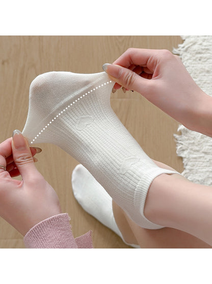 Rufia - Elegant White Women's No-Show Socks