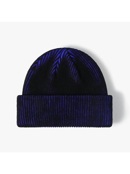 Haila - Contrast-Thread Ribbed Cuffed Knit Beanie