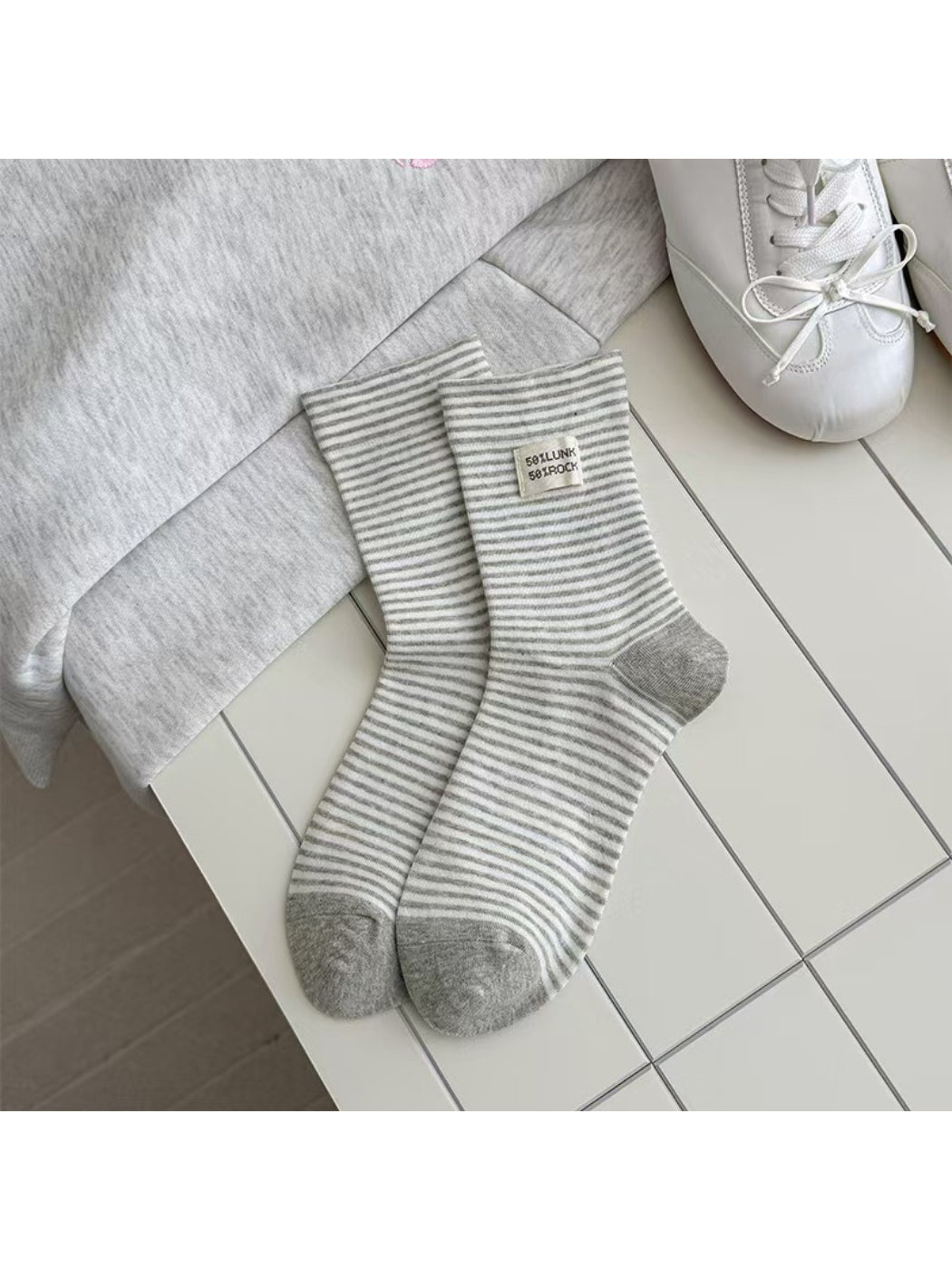 Rufia - Retro Stripe Stretch Crew Socks product image 4