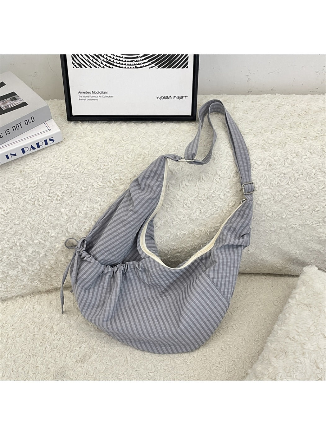Cosbai - Croissant Shoulder Bag for Women