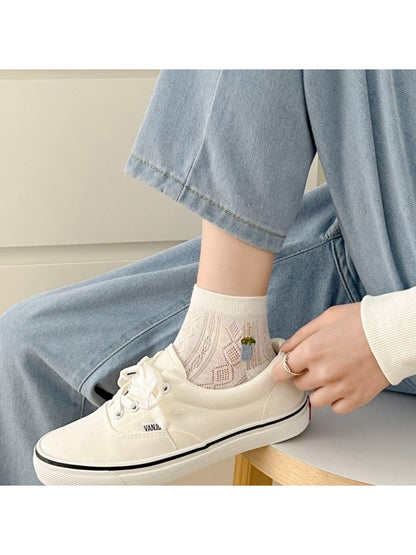 Rufia - Embroidered Character Knit Crew Socks product image 2