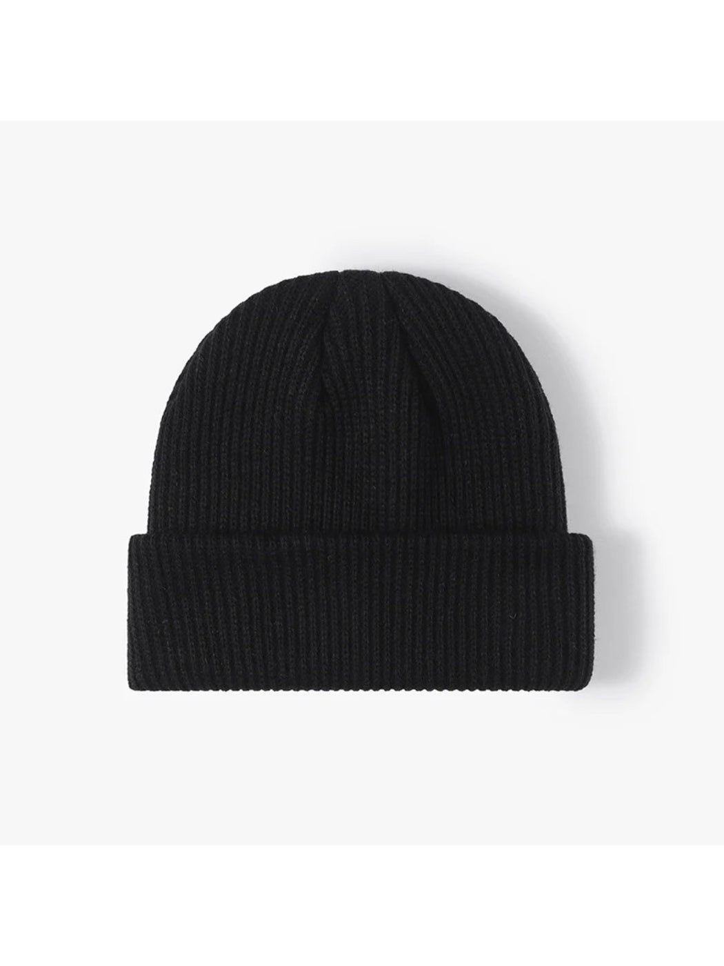 Haila - Solid Ribbed Cuffed Acrylic Knit Beanie