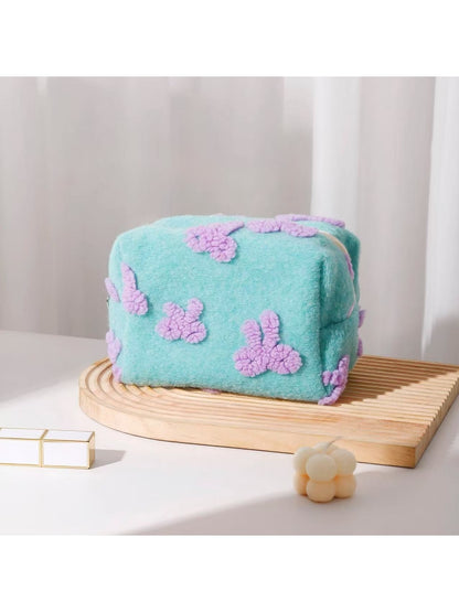 Cosbai - Bow Pattern Handheld Makeup Bag for Women