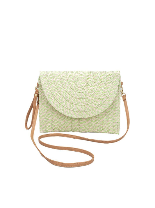 Cosbai - 2-in-1 Minimalist Woven Clutch & Crossbody Bag