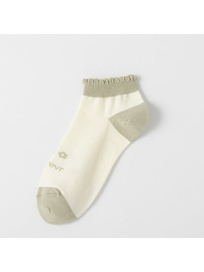 Rufia - Fresh Green Toned Print Ankle Socks