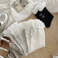 Rufia - Sheer Mesh Panel Socks with Bow Detail