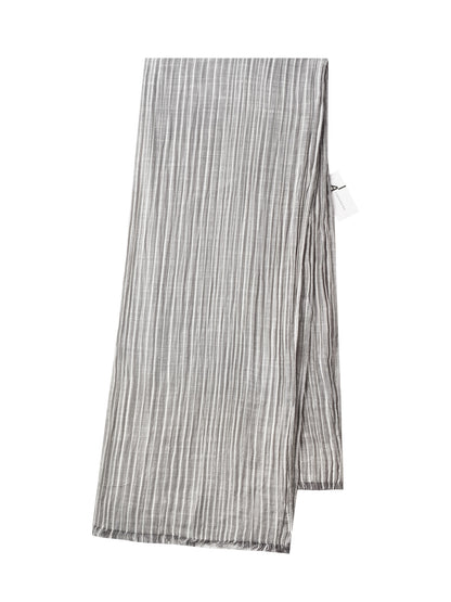 Folded Scarvii striped scarf highlighting soft, lightweight material