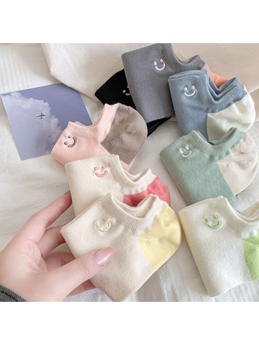 Rufia - Pastel Smiley Low Cut Socks