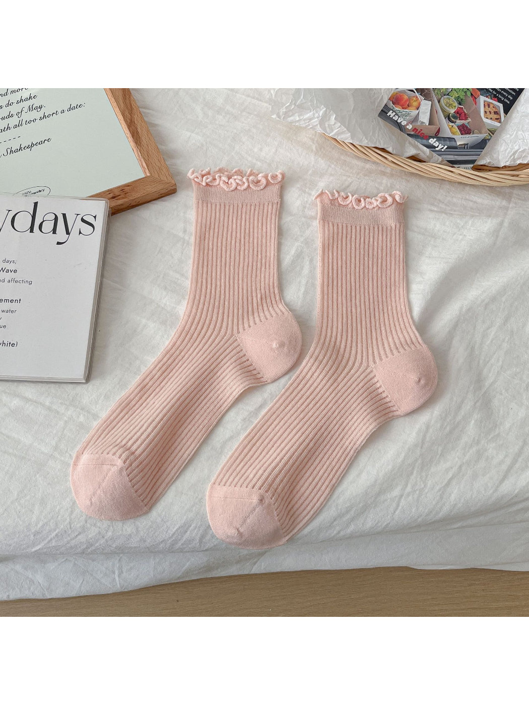 Rufia - Classic Ribbed Ruffle Crew Socks product image 12