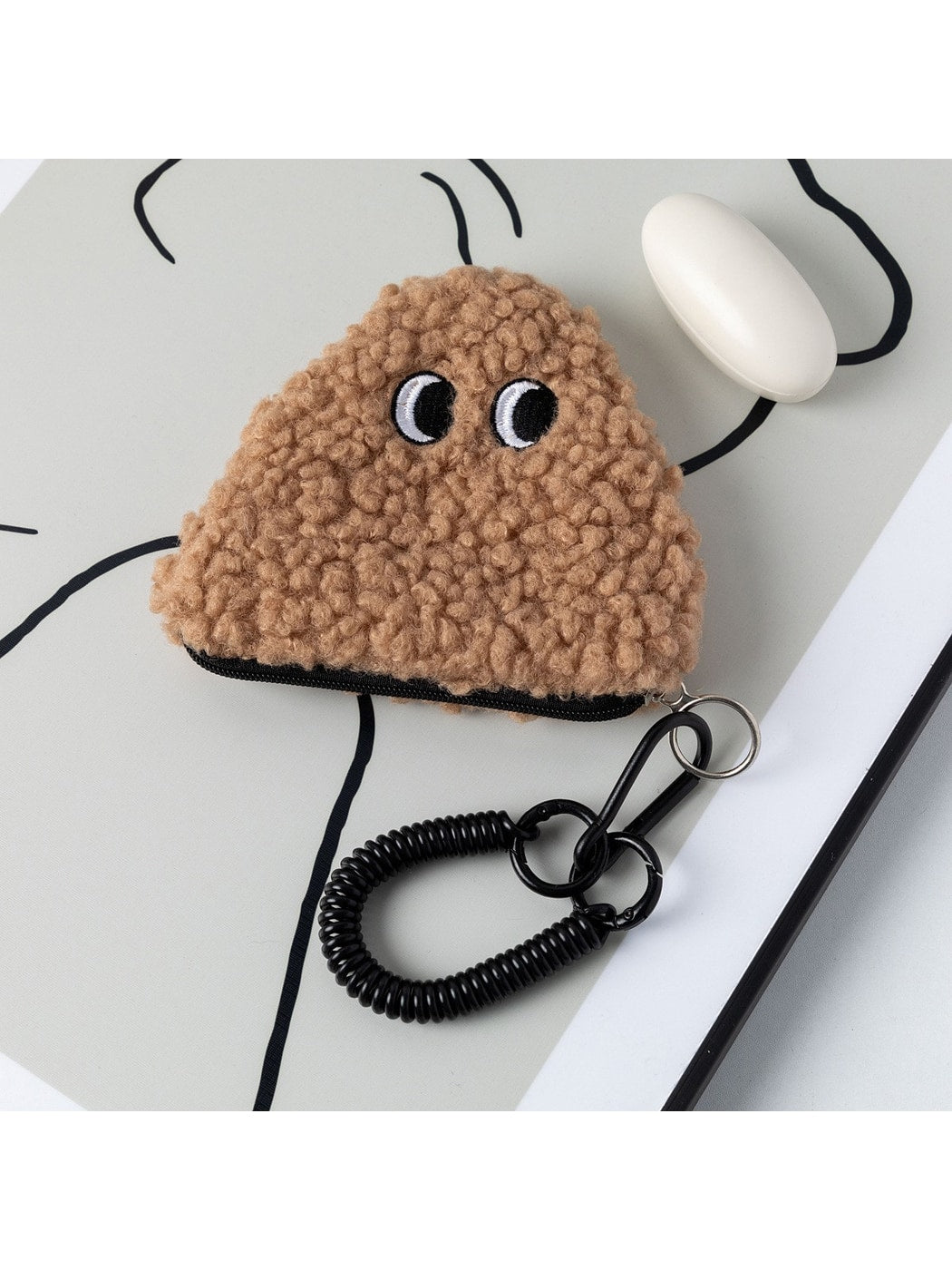Cosbai - Cute Cartoon Plush Triangle Zipper Coin Purse