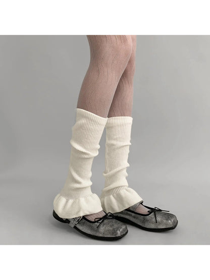 Cozyra – Ribbed Ruffle Leg Warmers