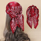 Scarvii - Solid Color Paisley Square Scarf