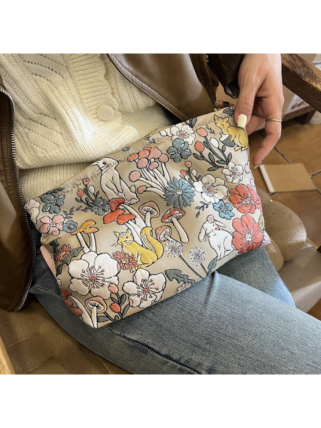 Cosbai Forest Floral Makeup Pouch product image