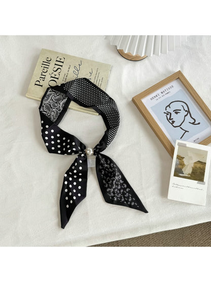 Scarvii - Chic Contrast Trim Narrow Scarf