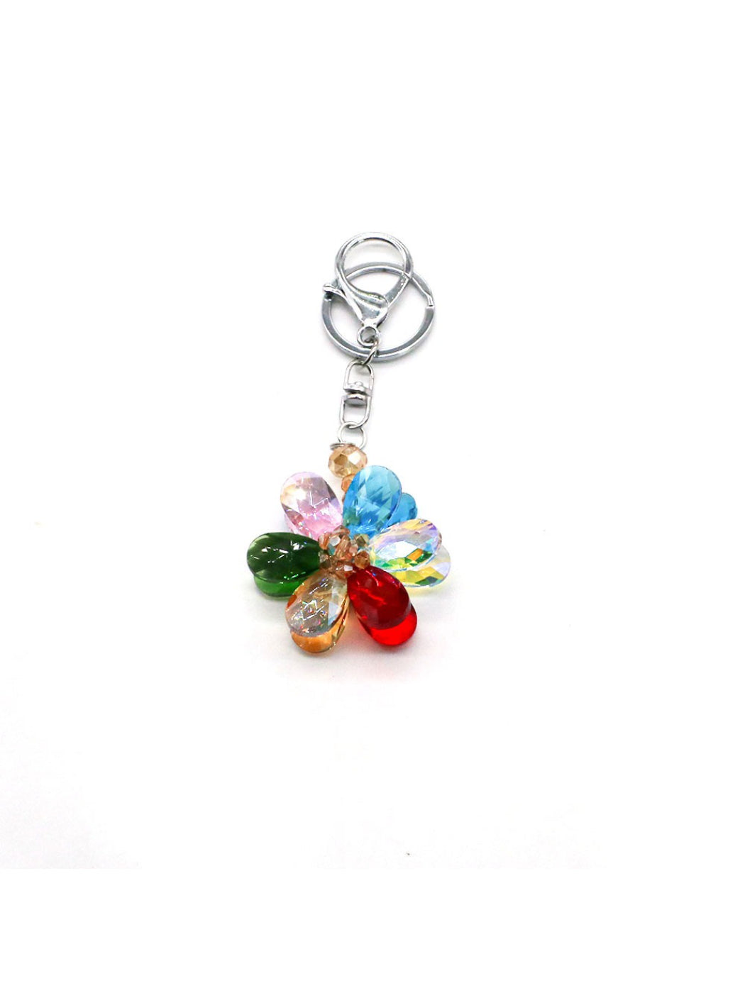 Koco Crystal Bloom Keychain Charm with floral motif
