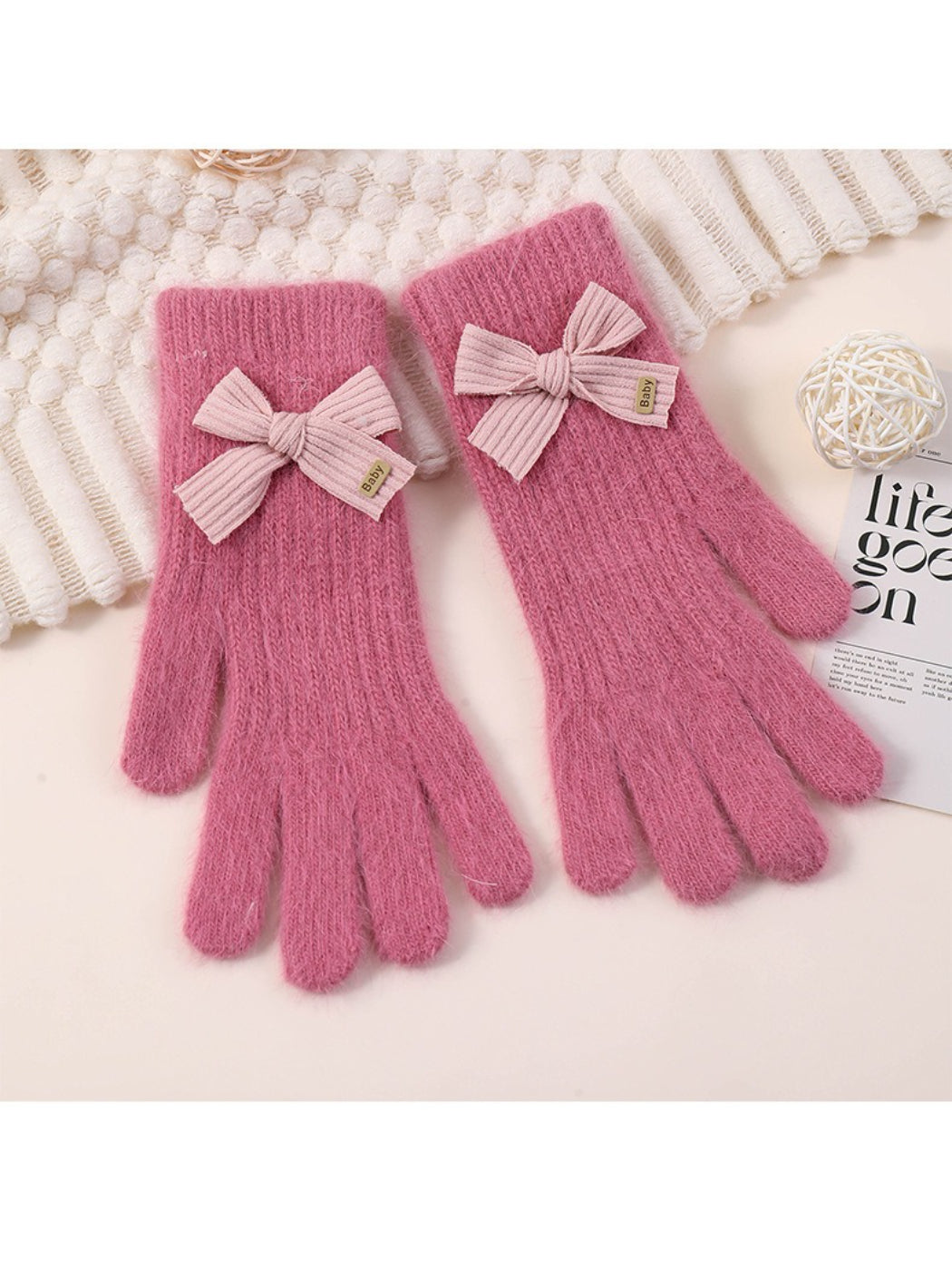 Gloving - Bow Detail Touchscreen Gloves