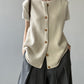 Crosa - Loose and Simple Classic Knit Vest for Women