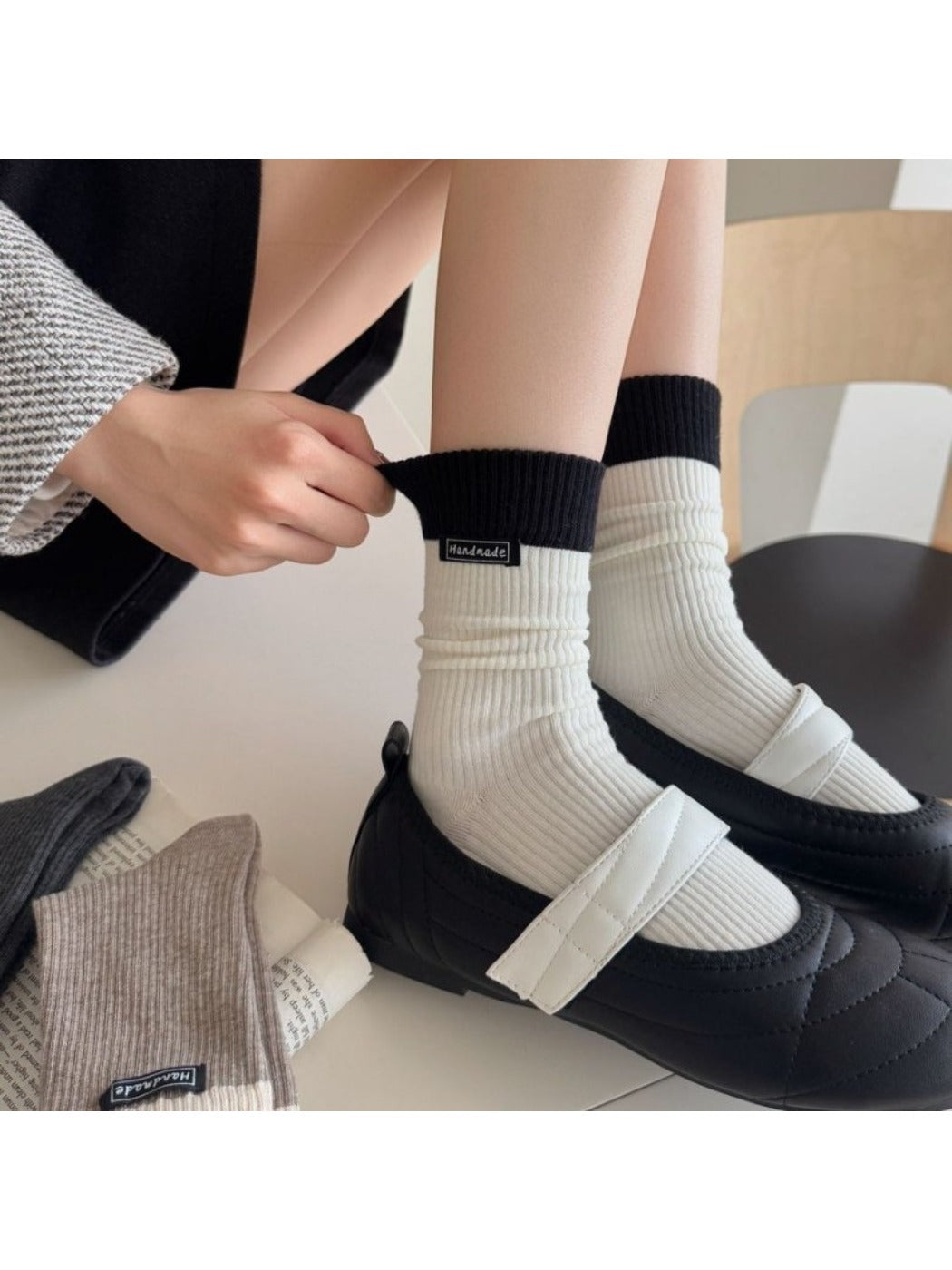 Rufia - Color-Block Mid-Calf Socks