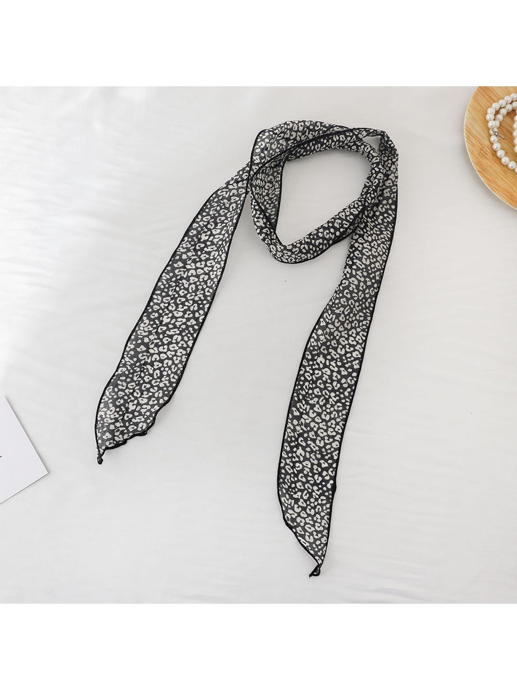 Scarvii - Floral Long Narrow Ribbon Scarf