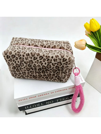 Cosbai - Colorful Leopard Print Cosmetic Organizer Bag