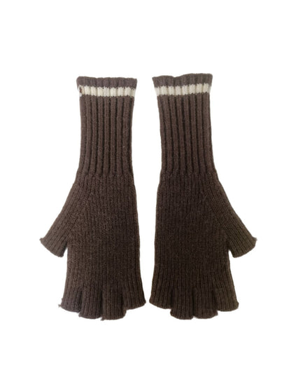 Gloving - Ribbed Knit Fingerless Gloves