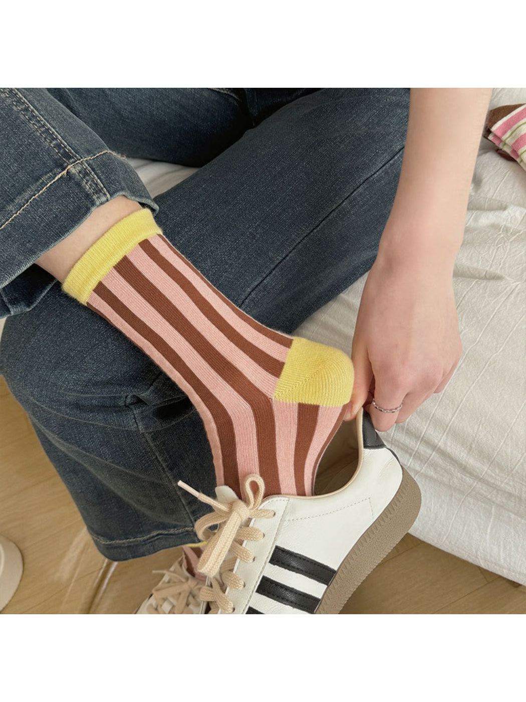 Rufia - Retro Candy Stripe Crew Socks