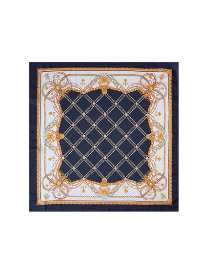 Scarvii - Chain Grid Print Square Scarf
