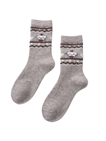 Rufia – Dog Pattern Winter Socks
