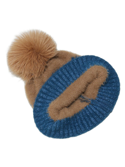 Haila Snowflake Knit Pom Pom Beanie