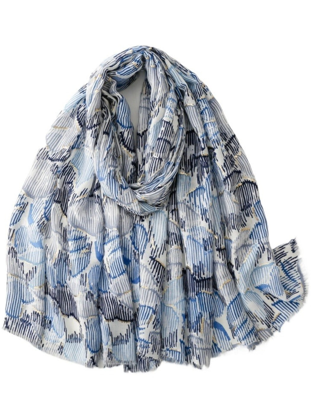 Scarvii - Unique Line-Floral Print Scarf