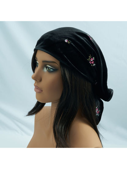 Scarvii - Ditsy Floral Velvet Bandana Scarf