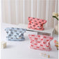Cosbai - Floral Bow Print Handheld Cosmetic Bag