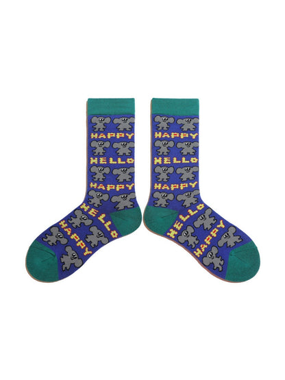 Rufia - Artist Illustration Colorful Crew Socks