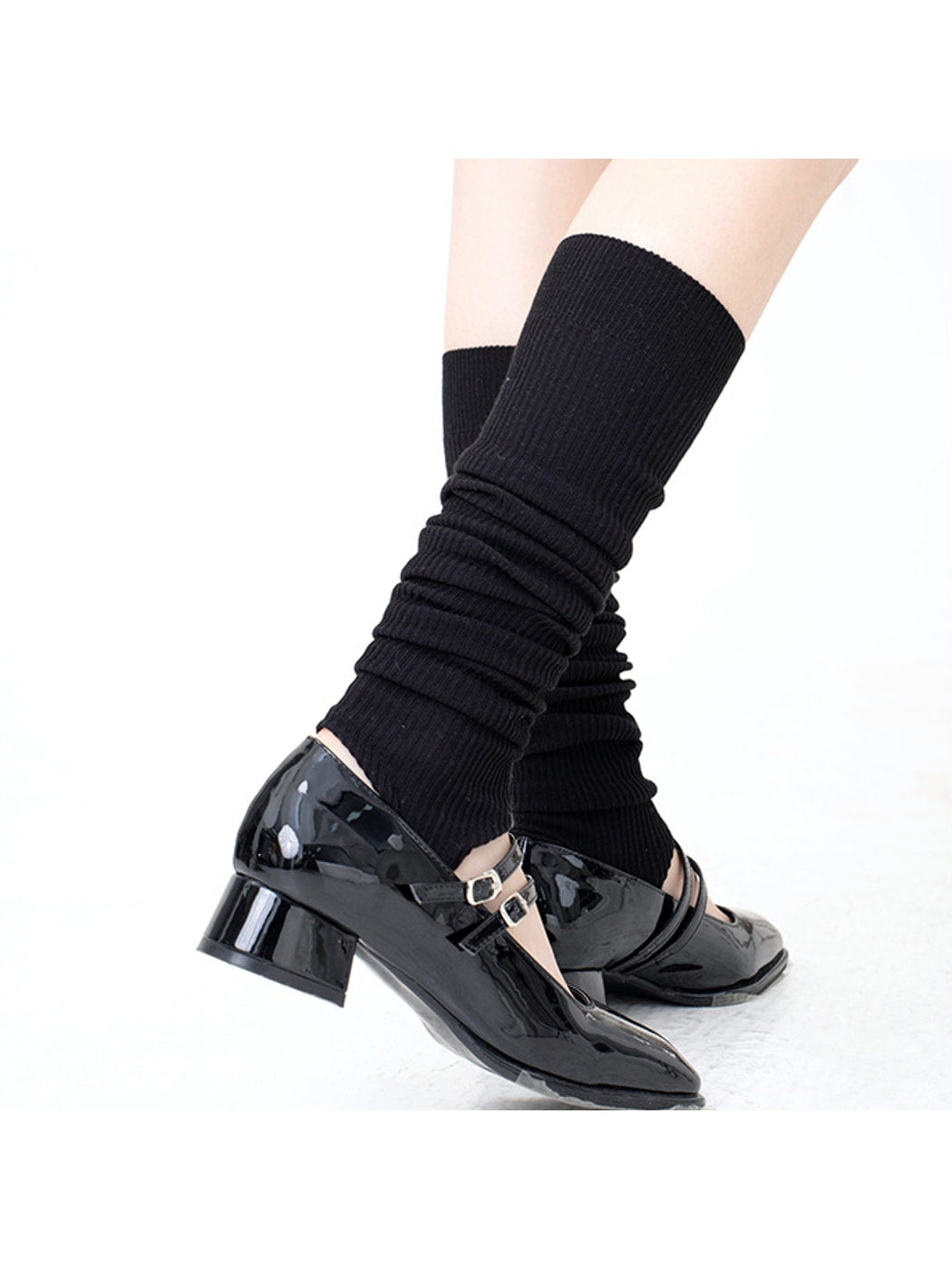 Cozyra - Solid Color Footed Leg Warmers