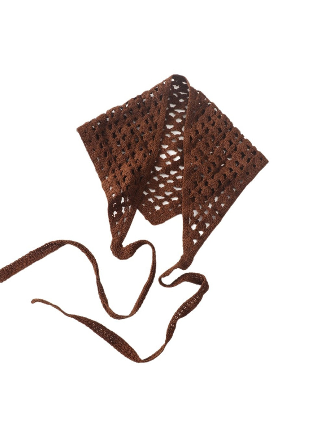 Scarvii - Cutout Lattice Tie Layering Triangle Headband