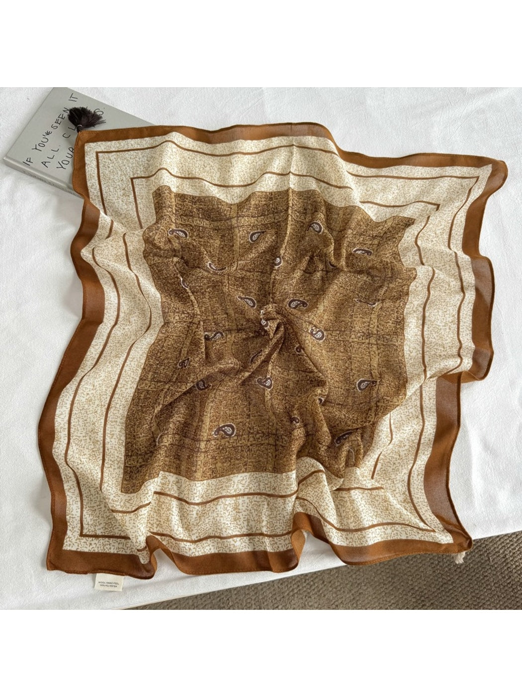 Scarvii - Vintage Paisley Print Styling Square Scarf