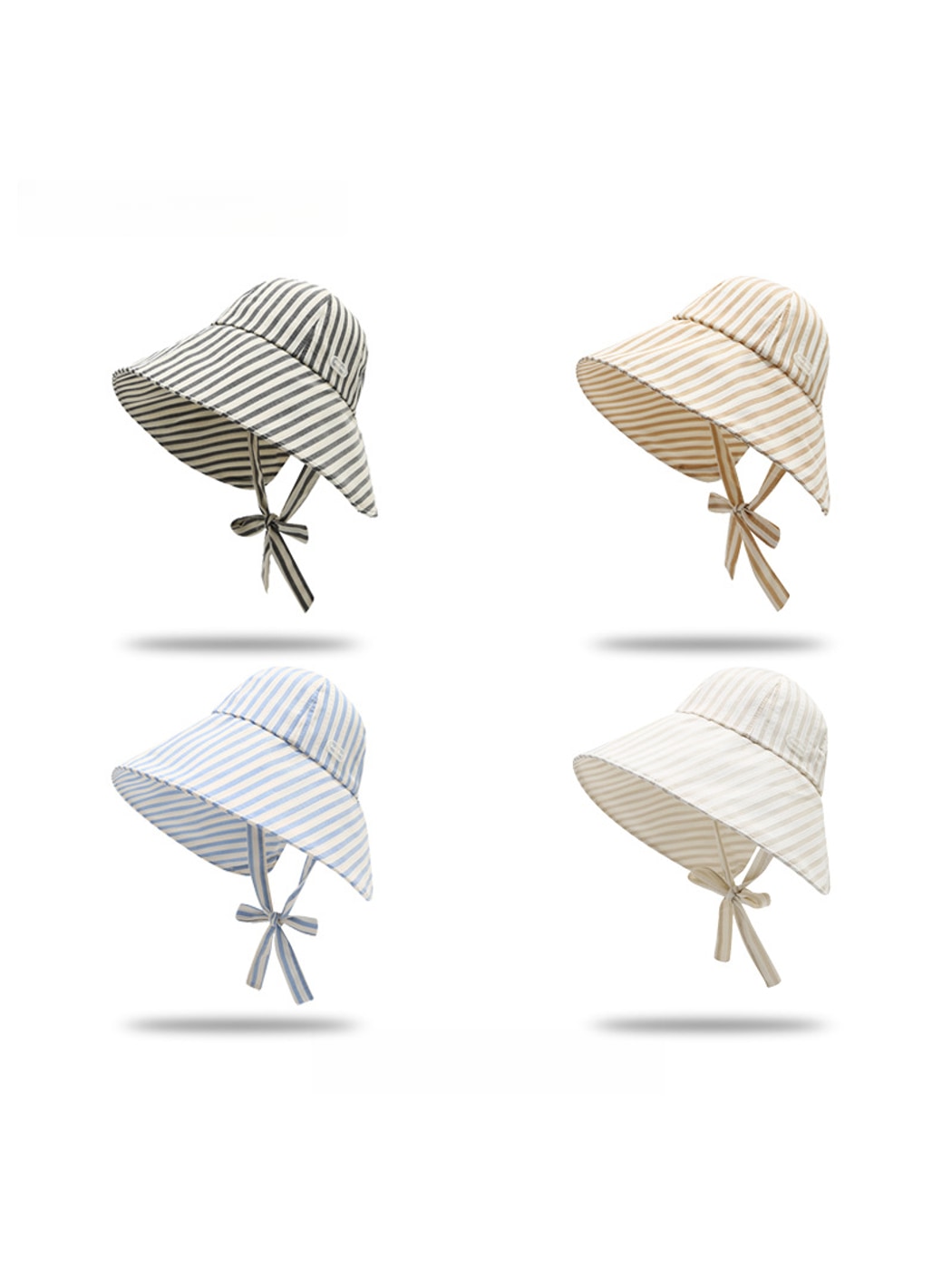 Haila - Striped Wide Brim Bucket Hat