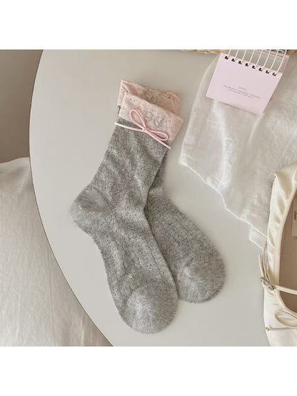 Rufia - Delicate Bow Cuff Crew Socks product image 5