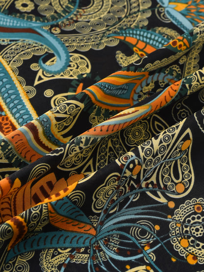 Scarvii – Abstract Paisley Print Long Scarf