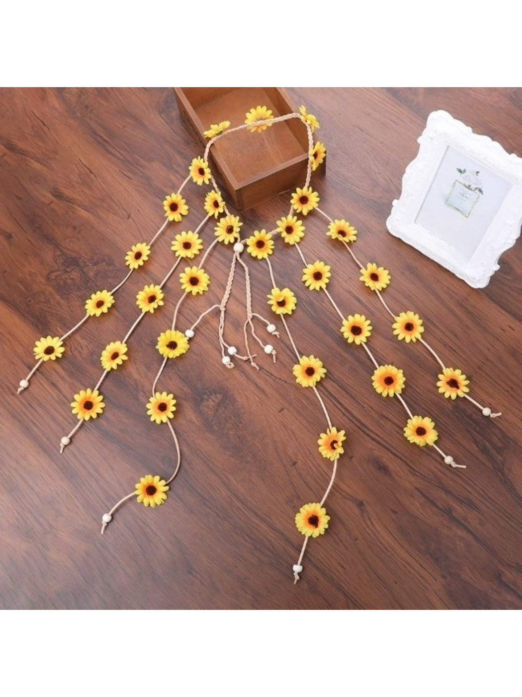Hairish - Boho Sunflower Flower Hair Chain
