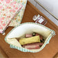 Cosbai Candy Check Makeup Bag shown from above highlighting checkered surface