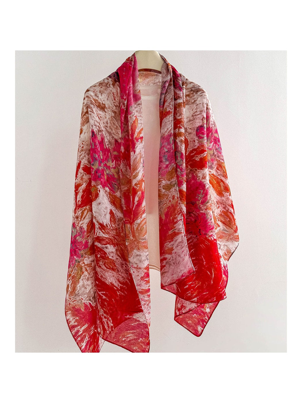 Scarvii - Vibrant Oil-Painting Style Abstract Scarf