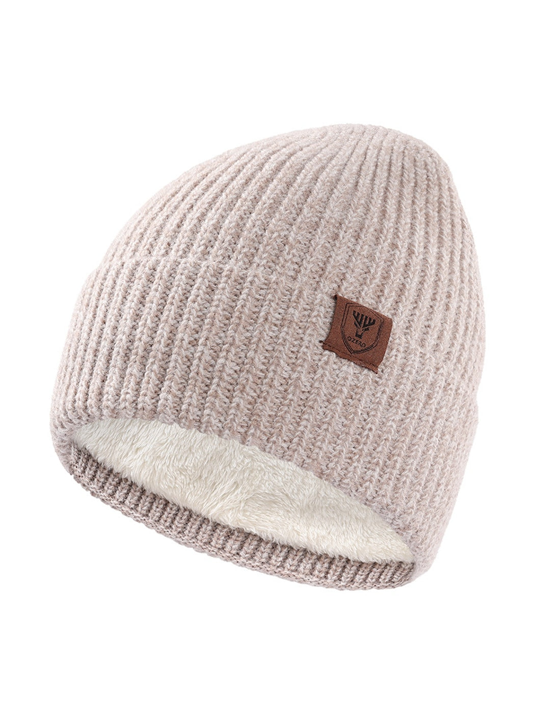 Haila - Solid Color Round Crown Knit Women's Beanie