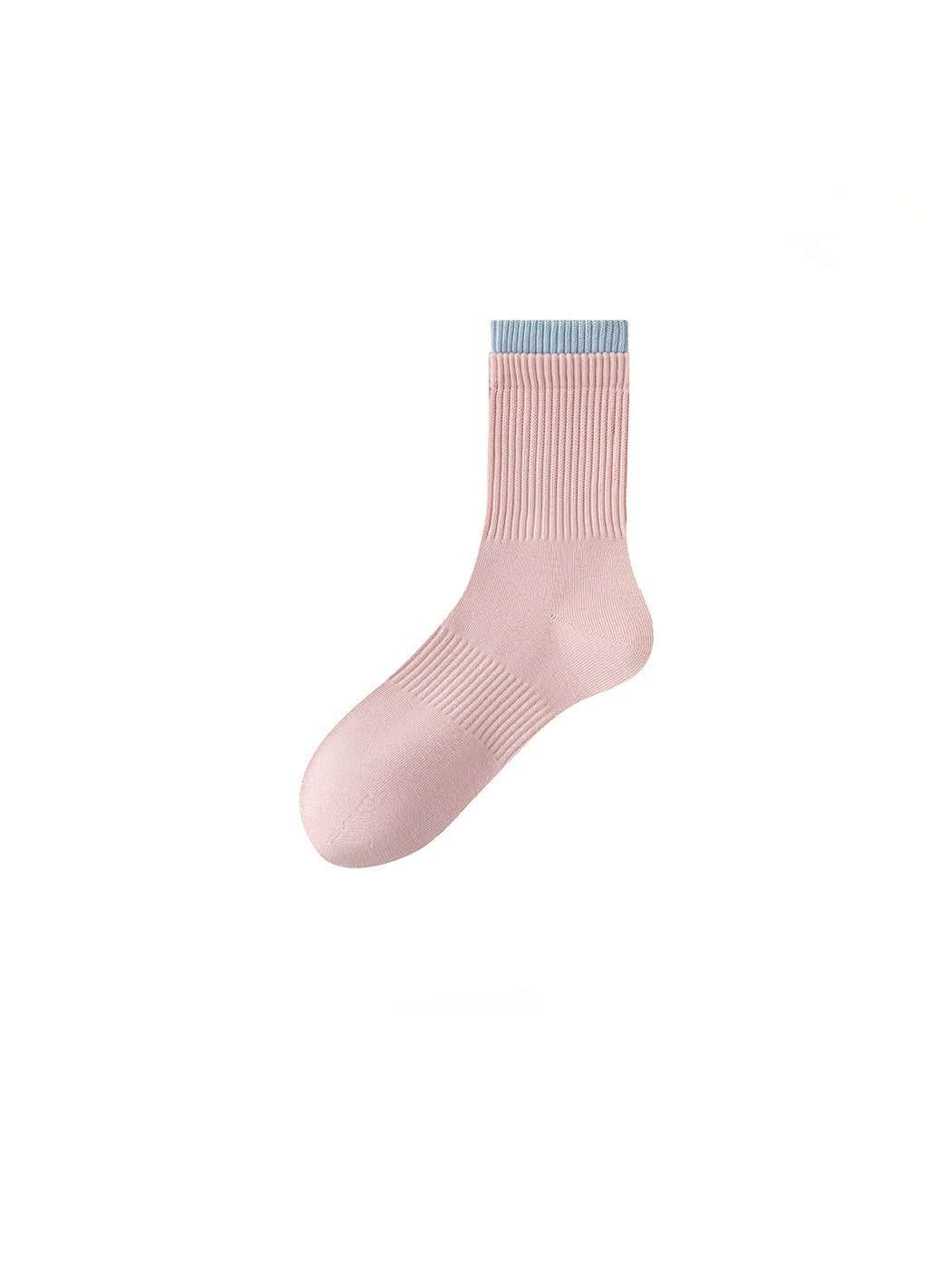 Rufia - Colorblock Double Cuff Casual Crew Socks