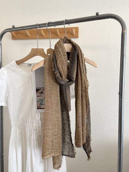 Scarvii - Fringe Edge Woven Long Scarf
