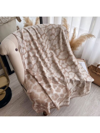 Scarvii - Soft Leopard Print Oversized Scarf