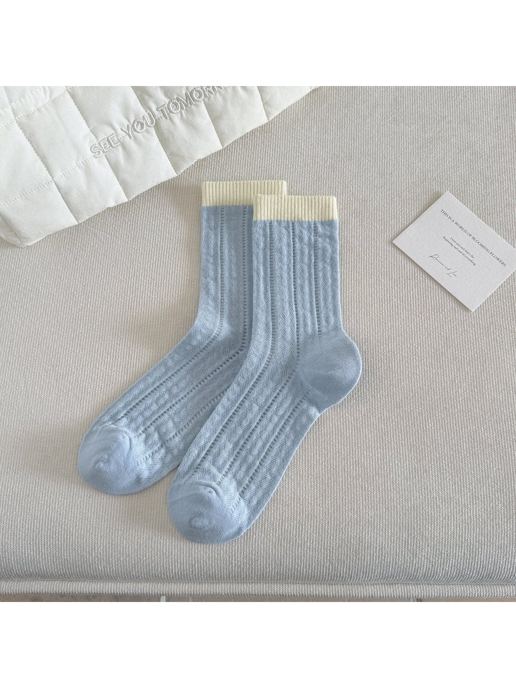 Rufia - Women's Color Block Stripe Crew Socks