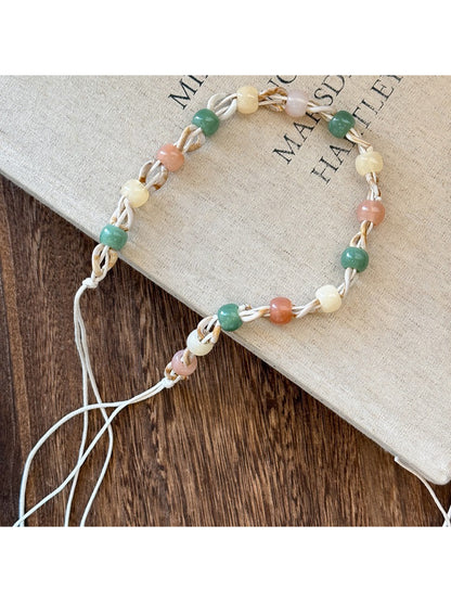 Side view of Beco braided boho chain belt highlighting braided design