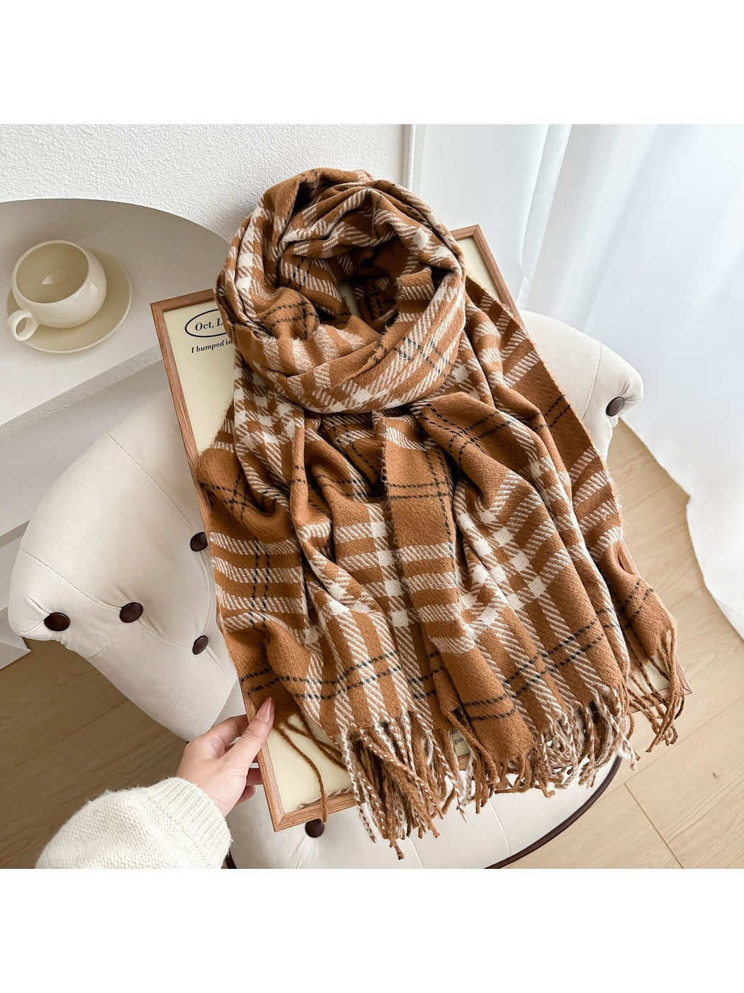Scarvii - Classic Plaid Fringed Winter Scarf